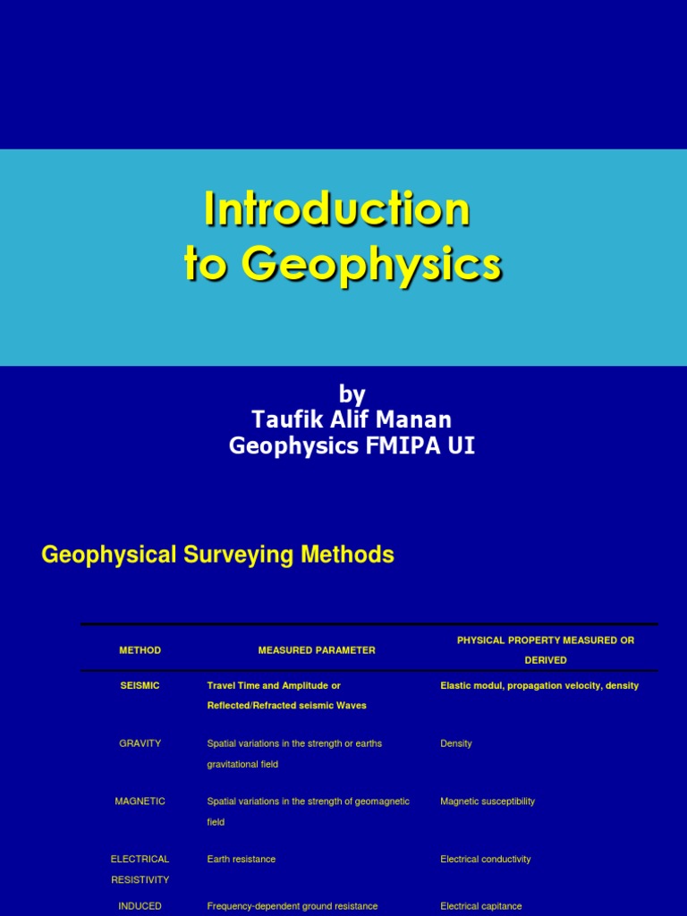 Sesi Pengenalan - Geophysics | PDF | Reflection Seismology | Geophysics