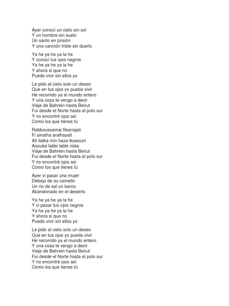 Ojos Asi de Shakira PDF