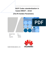 MOP For Bharti MGCF Codec Standardization For VoLTE in Huawei MGCF