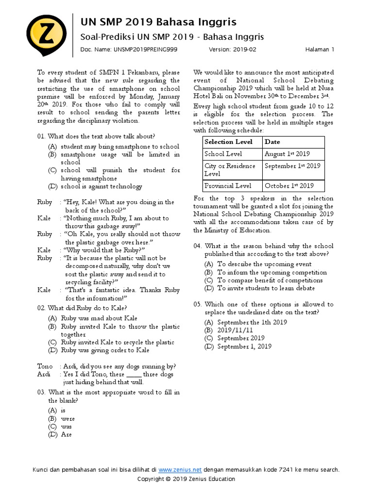 Prediksi Un 2019 Ph Nature