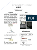 Simple Harmonic Motion With The Variation of Pendulum Material