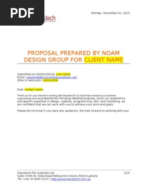 Web Design Proposal