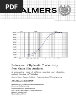 Estimation of Hydraulic Conductivity From Grain Size Analyses