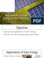 Applications of Solar Energy