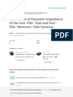 (2016) Salah M. - Estimation of Dynamic Impedance of The Soil-Pile-Slab and Soil-Pile-Mattress-Slab Systems PDF