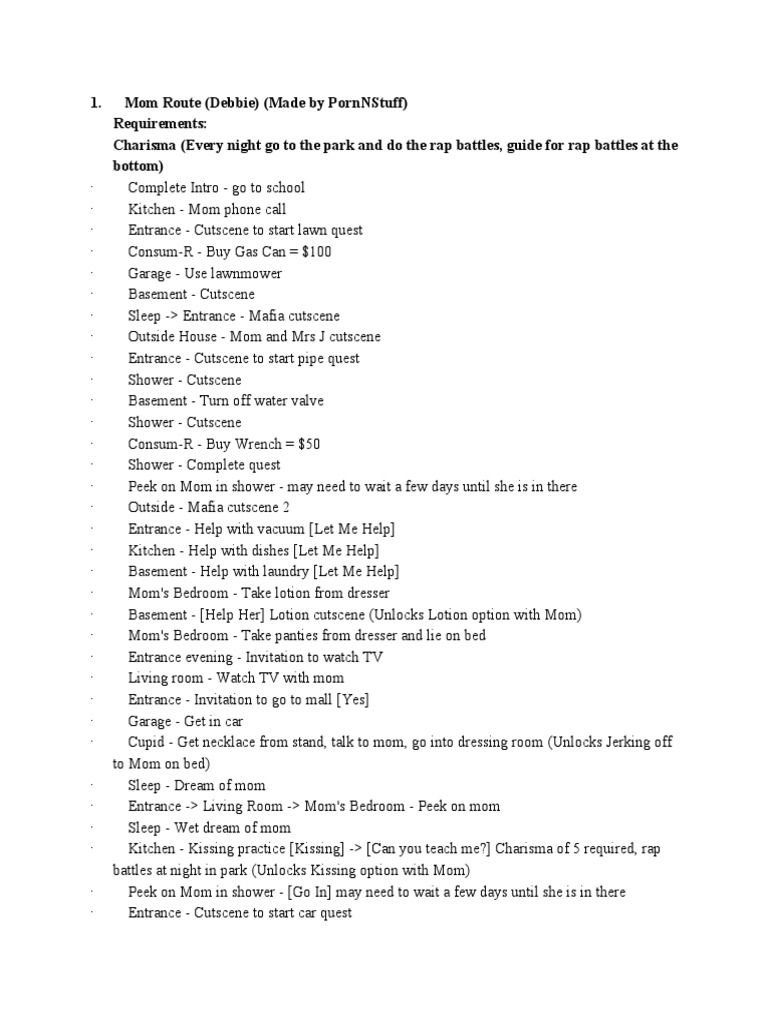 Summertime Saga Walkthrough Pdf Cosplay Leisure