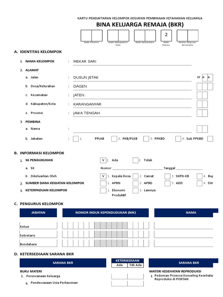 Formulir Bkr K0 Dan R1 Pdf