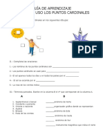 Guía de Aprendizaje Puntos Cardinales