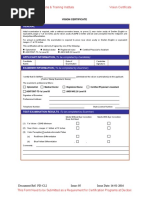 Vision Examination Certification Form | PDF | Visual Acuity | Contrast ...