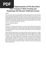 Design and Implementation of Web Based Real Time Transport Vehicle Tracking and Monitoring With Misroute Notification System