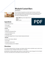 Rhubarb Custard Bars: Ingredients