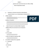 (Application Form For Registration Under Section 69 of The Finance Act, 1994 (32 of 1994) )