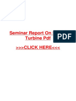 Seminar Report On Steam Turbine PDF