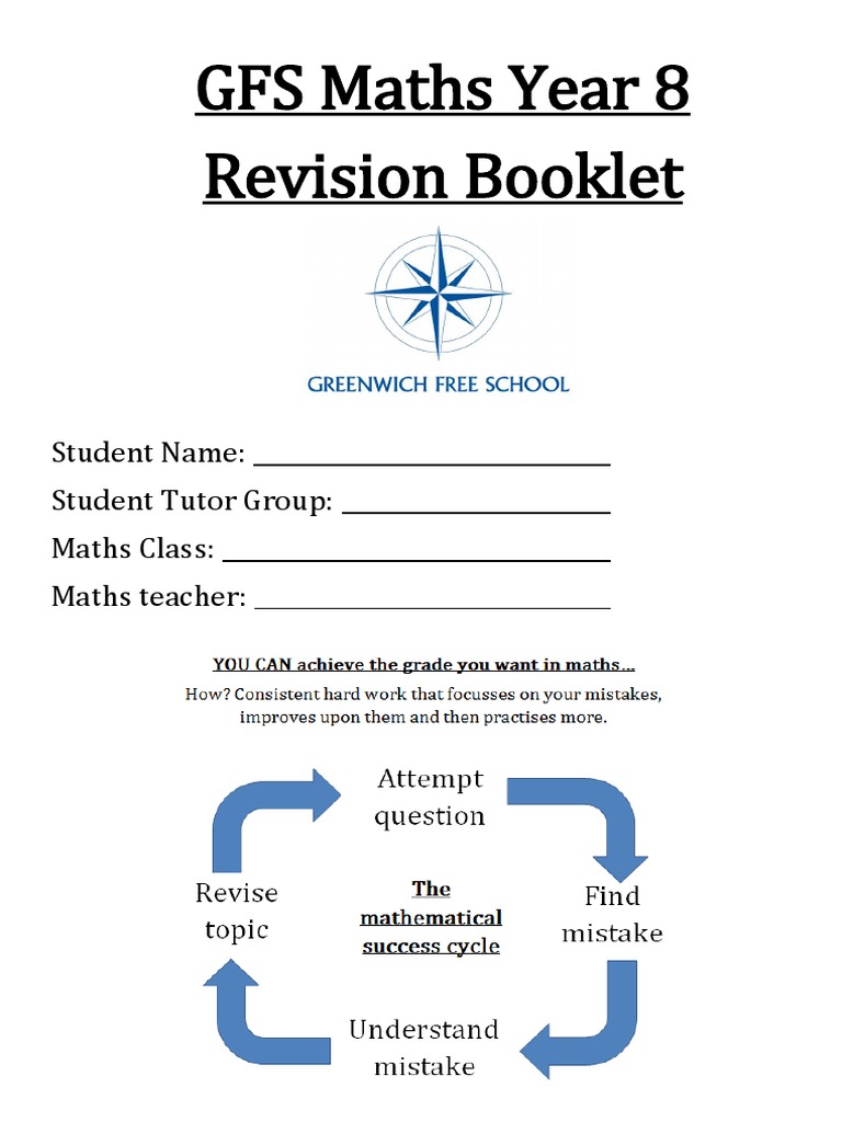 Year 8 Maths Revision Booklet | PDF | Area | Factorization