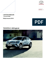 TOYOTA C-HR Hybrid: Listă de Prețuri