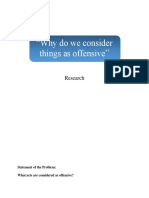 Why Do We Consider Things As Offensive