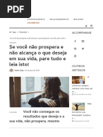 Se Você Não Prospera e Não Alcança o Que Deseja Em Sua Vida, Pa