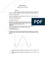 Física Movimiento en Una Dimensión