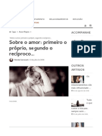 Sobre o Amor_ Primeiro o Próprio, Segundo o Recíproco…