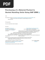 Purchasing of A Material Packed To Nested Handling Units Using SAP EWM