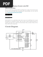 Circuit Diagram: Using Push Button Switch With PIC Microcontroller