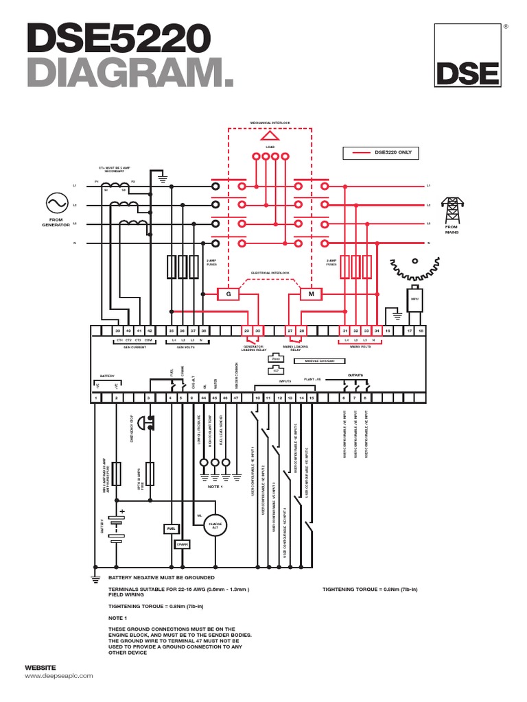 Dse5220 Diagram PDF | PDF