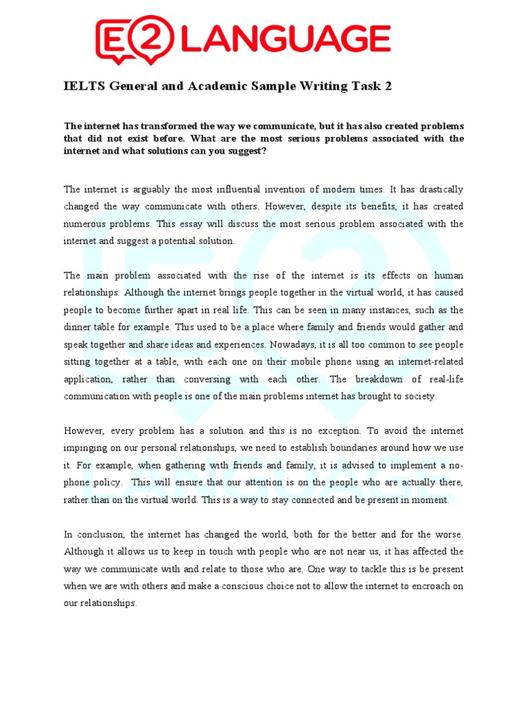 IELTS Writing Task 2 Sample | PDF