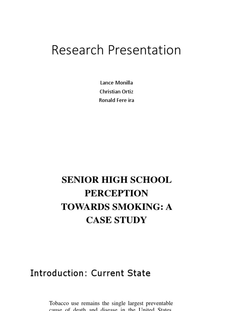 Smoking Presentation | PDF | Tobacco Products | Tobacco Smoking