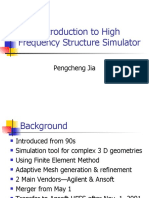 Introduction To High Frequency Structure Simulator: Pengcheng Jia