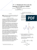 Laboratorio 1 - Telecomunicaiones 1: Simulación de La Serie de Fourier Mediante El Software Matlab