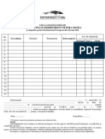 Formularul Listei Sustinatorilor PDF