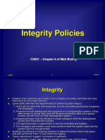 Integrity Policies: CS691 - Chapter 6 of Matt Bishop