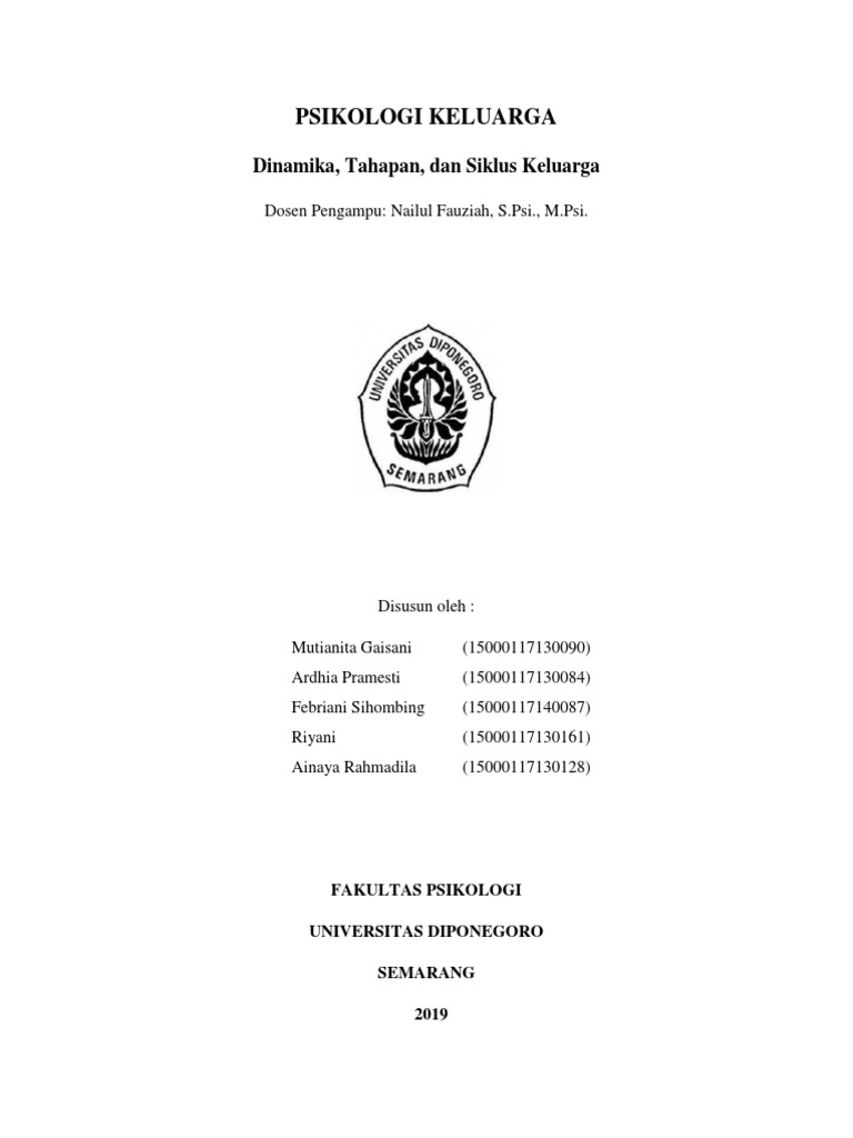 Dinamika Tahapan Dan Siklus Keluarga Pdf