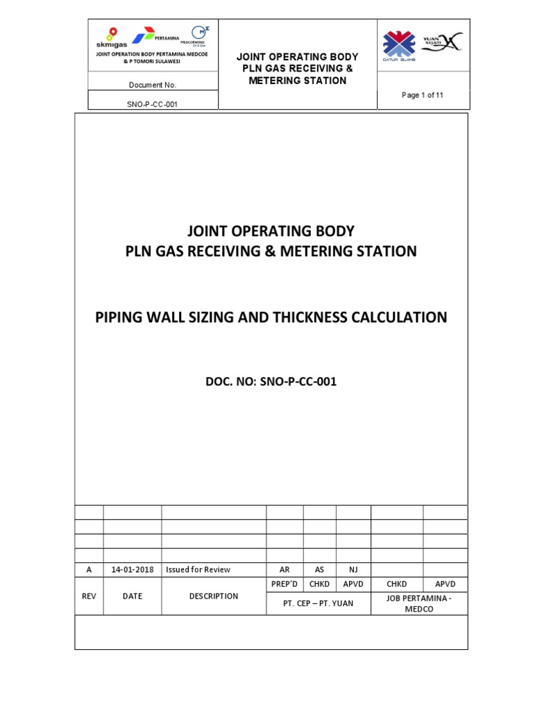 Gas Piping Wall Thickness Calculation | PDF | Pipe (Fluid Conveyance ...