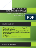 Types of Poetry (Limerick and Haiku) : Prepared By: Pramila Muniandy Mornisa Magisperan