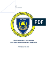 Proyecto Educativo - Liceo Bicentenario San Nicolás PDF