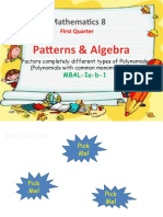 Mathematics 8: Patterns & Algebra