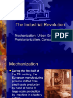 The Industrial Revolution: Mechanization, Urban Growth, Proletarianization, Consumption