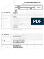 Daftar Dokumen Legal Perusahaan