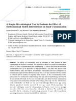 A Simple Microbiological Tool to Evaluate the Effect of Environmental Health Interventions on Hand Contamination