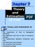 The Theory and Estimation of Cost