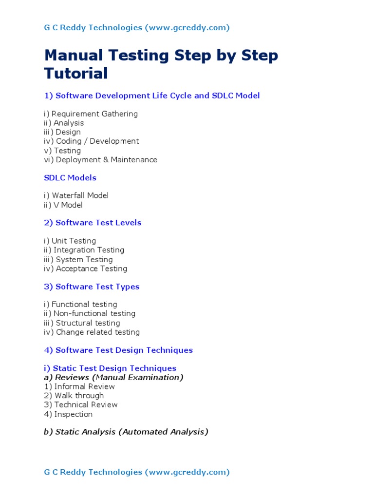 Manual Testing Step by Step | PDF | Software Testing | Software Development image.