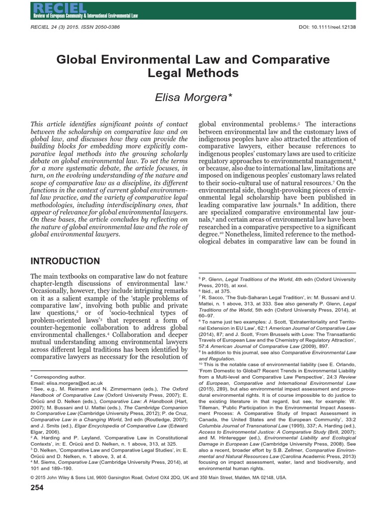 Global Environmental Law PDF Environmental Law International Law