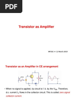 Transistor As Amplifier