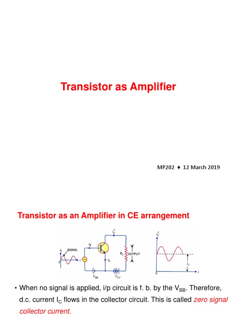 Transistor As Amplifier PDF Amplifier Decibel