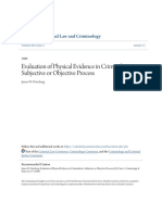 Evaluation of Physical Evidence in Criminalistics - Subjective or PDF