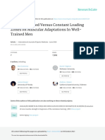 Effects of Varied Versus Constant Loading Zones On Muscular Adaptations in Well - Trained Men