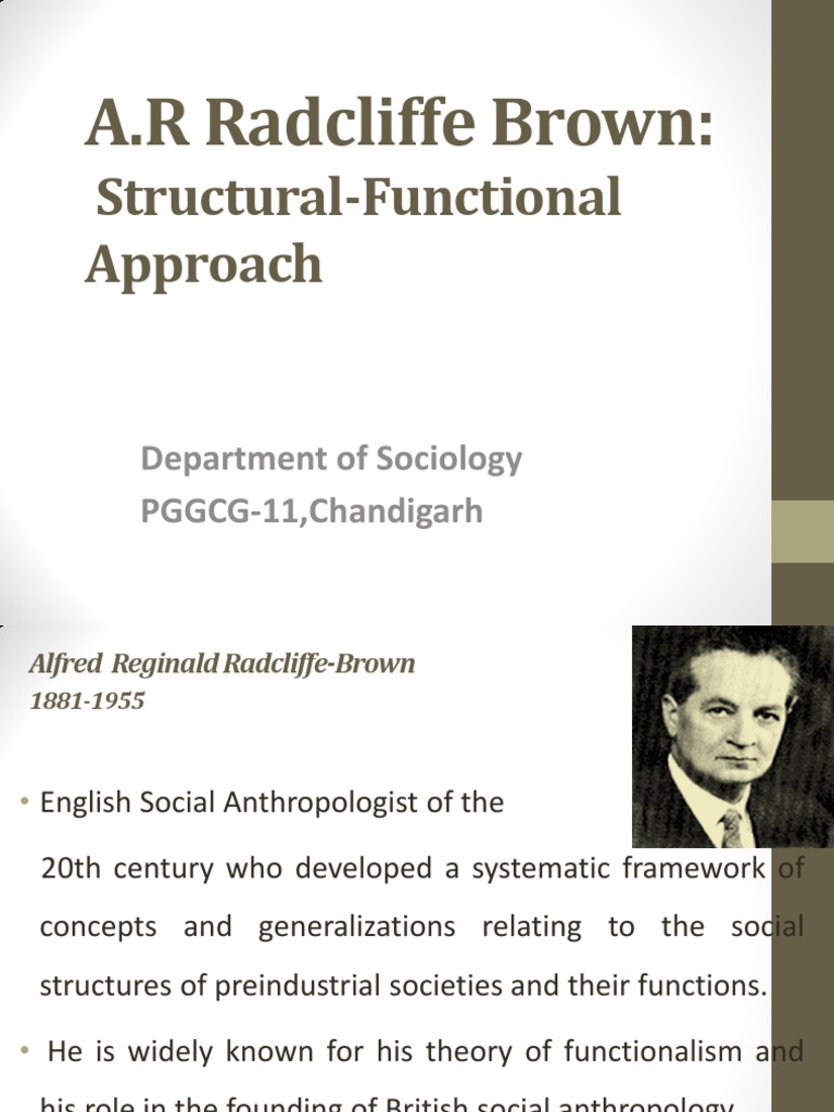 Radcliffe Brown PDF PDF Emergence Behavioural Sciences