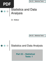 Statistics: Statistical Tests