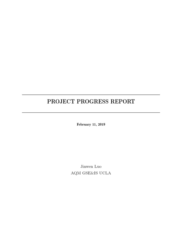 Project Progress Report Template | PDF | Areas Of Computer Science ...